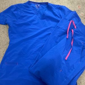 Blue scrub set